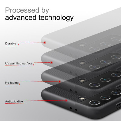 Ốp Lưng Sần chống sốc cho Samsung Galaxy S21 hiệu Nillkin Super Frosted Shield (Đính kèm giá đỡ hoặc miếng dán từ tính) - Hàng Chính Hãng