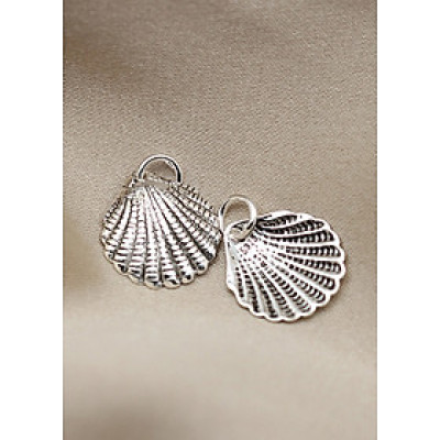 Combo 2 cái charm bạc hình vỏ xò treo - Ngọc Quý Gemstones