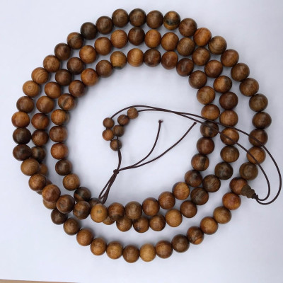 Vòng tay/vòng cổ 2 trong 1 với 108 hạt gỗ Bách Xanh (BH629) Mùi thơm dễ chịu, An Yên, May Mắn - Bracelet of HAHANCO