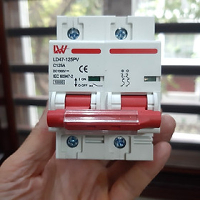 CB, Aptomat DC 1000V 125A cho hệ Bình acquy, Litium chuyên dụng cho điện mặt trời
