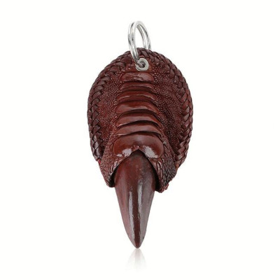 Móc khóa chân đà điểu màu nâu đỏ HC8426