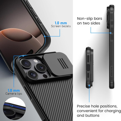 Ốp Lưng Nillkin Camshield Pro Bảo Vệ Camera Cho Iphone 16 Plus | 16 ProMax | 16 Pro | ốp IP16 chống sốc – Hàng Chính Hãng