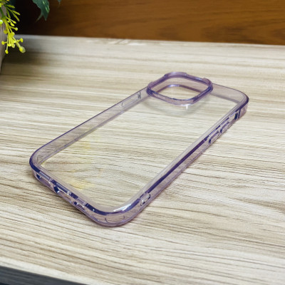 Ốp lưng dành cho iPhone 14 Pro Likgus trong viền màu tím- Hàng chính hãng