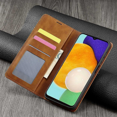 Bao da bò non dạng ví dành cho Samsung Galaxy A35 Hãng Forwenw Có ngăn cài thẻ, ví đựng tiền tiện lợi - Hàng chính hãng