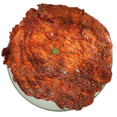 LOẠI ÍT CAY THỊT BÒ KHÔ DẠNG MIẾNG MỀM THƯƠNG HIỆU SK FOOD - TỔNG 2 BỊCH 1 KG
