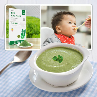 [CHÍNH HÃNG] Bột Rau Ngót Sấy Lạnh Nguyên Chất  - Tốt cho sức khỏe, bổ dưỡng, thanh nhiệt đào thải độc tố - Hộp 30g