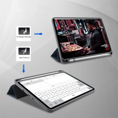 Case bao da chống sốc canvas cho iPad Air 4 / Air 5 M1 10.9 inch hiệu Mutural Yashi Series trang bị ngăn đựng bút, thiết kế tản nhiệt, hỗ trợ smartsleep - hàng nhập khẩu