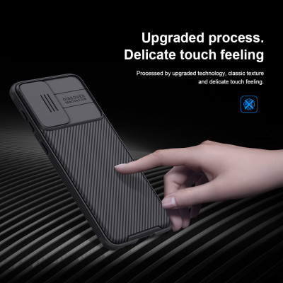 Ốp lưng cho Samsung Galaxy S21 Plus bảo vệ camera chống sốc hiệu Nillkin Camshield chống sốc cực tốt, chất liệu cao cấp, có khung & nắp đậy bảo vệ Camera - hàng chính hãng