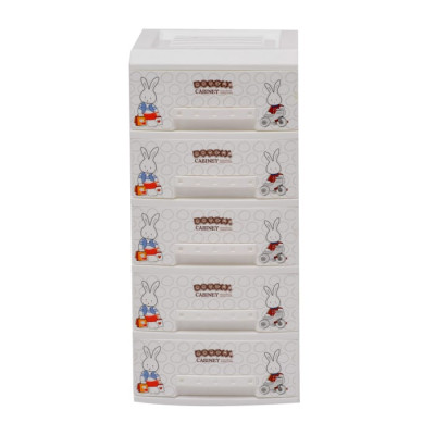 Tủ nhựa thỏ mini 5 tầng - tủ nhựa mini đựng đồ đa năng