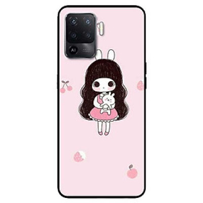 Ốp lưng dành cho Oppo A54 - A74 - A94 mẫu Bé Gái Ôm Thỏ