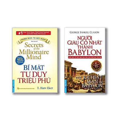 Combo 2  Cuốn sách kinh doanh:  (Bí mật tư duy triệu phú + Người giàu có nhất thành Babylon) - First News