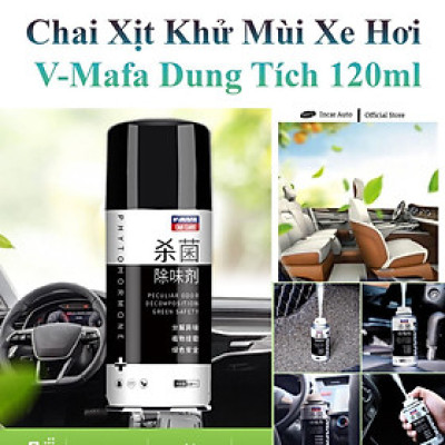 Chai Xit Khử Mùi Xe Hơi V-Mafa Tạo Không Khí Trong Lành, Ngăn Ngừa Nấm Mốc, Vi Khuẩn Gây Hại 120Ml
