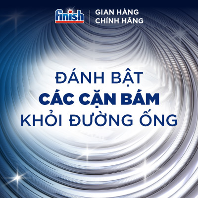 Combo Finish tiện lợi 3: Túi 100 Viên Rửa Bát All In 1+ Nước Làm Bóng Finish 500ml +Dung Dịch Vệ Sinh Máy Finish 250ml
