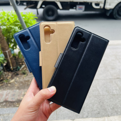 Bao da dạng ví  cho SamSung Galaxy A14 5G hiệu Hanman có quai cài, ngăn để thẻ và tiền - Hàng chính hãng