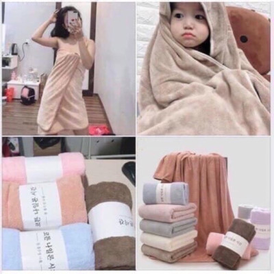 Đồ dùng  nhà tắm - Khăn Tắm Lông Cừu Hàn Quốc Siêu Mềm Mịn – Thấm Hút Tốt, Êm Ái Cho Da
