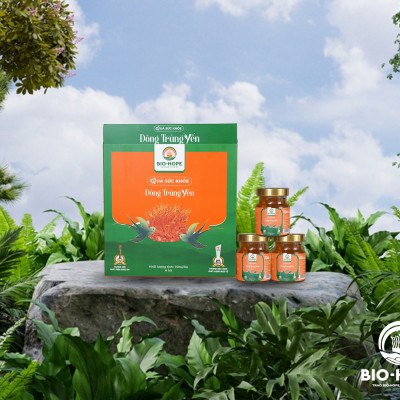 Combo 6 Hũ Yến Sào Cao Cấp Chưng Đông Trùng Hạ Thảo BIO HOPE - 1 Hộp 6 Hũ