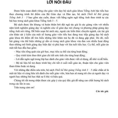 Thiết Kế Bài Giảng Tiếng Anh 3 Tập Hai