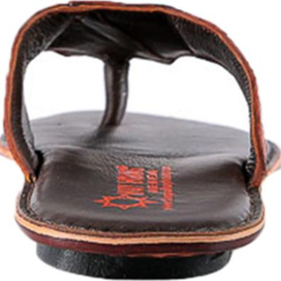 Dép Nam Da Cá Sấu Huy Hoàng HT7221 - Nâu Đỏ