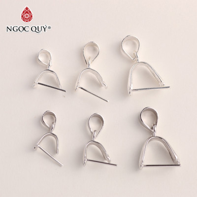 Combo 2 cái charm bạc khoen móc mặt dây chuyền - Ngọc Quý Gemstones