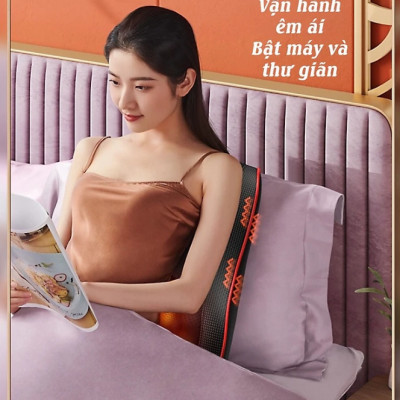Gối Massage Cổ Vai Gáy Hồng Ngoại Đa Năng  20 Bi Cao Cấp, Bảo Hành 12 Tháng