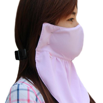 Khẩu trang lớn chống nắng UPF50+ hồng nhạt Zigzag MAS00409