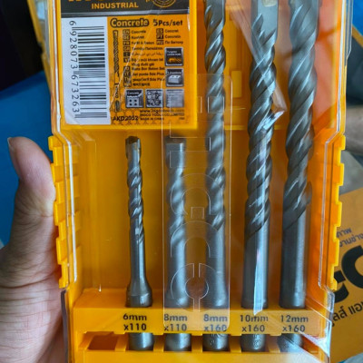 Bộ 5 mũi khoan bê tông đuôi gài hiệu Ingco-AKD2052