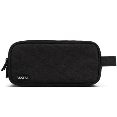 Túi đựng cáp sạc phụ kiện công nghệ 2 ngăn dáng dọc Baona - Dru Hàng Chính Hãng