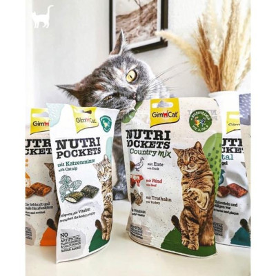BÁNH QUY GIÒN DINH DƯỠNG CHO MÈO GIM CAT NUTRI POCKETS