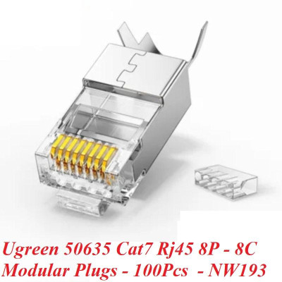 Ugreen UG50635NW193TK 100Pcs Cat7 Rj45 8P - 8C Đầu bấm mạng - HÀNG CHÍNH HÃNG