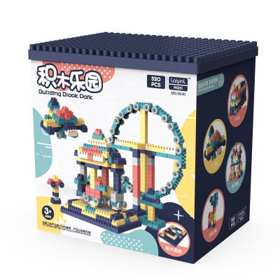 Bộ Đồ Chơi Lắp Ráp 520 Chi Tiết Building Block Hộp Lớn Cho Bé