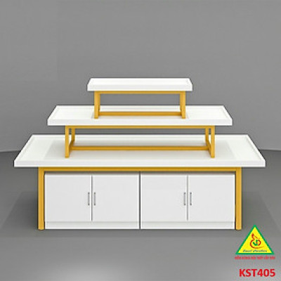 Kệ gỗ trưng bày rau củ quả, kệ trưng bày sản phẩm, hàng hóa KST405 - Nội thất lắp ráp Viễn Đông Adv