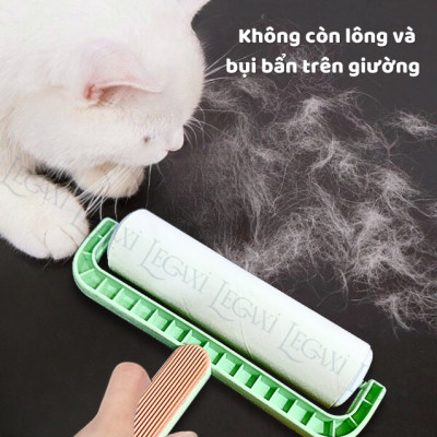 Combo Cây Lăn Bụi Cỡ Lớn 16cm, Kèm 5 Lõi Keo Siêu Dính, Tay Cầm Chắc Chắn, Cây Lăn Lông Mèo, Lông Vật Nuôi, Lăn Bụi Quần Áo, Ga Giường