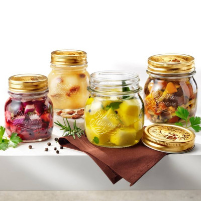 Hũ thủy tinh nắp vặn Quattro 250ml - Bormioli Rocco - Italy