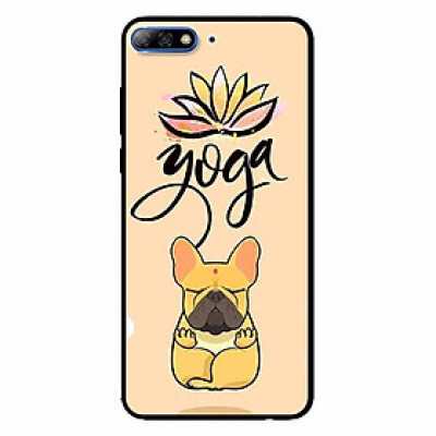 Ốp lưng in cho Huawei Y7/ Y7 Prime 2018  Mẫu Cún Yoga