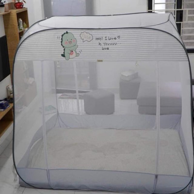 Màn Chụp Đỉnh Vuông Cao Cấp Mộc Miên - Kích Thước 1,6mx2m ( Hình thật )