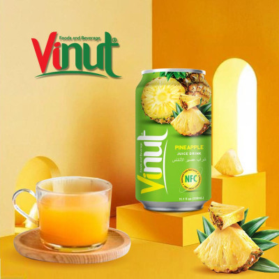 Lốc 6 Lon Nước Ép Thơm Vinut 330ml 