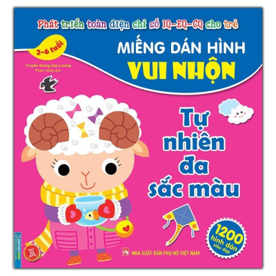 Sách - Miếng Dán Hình Vui Nhộn - Con Số Và Hình Học + Tự Nhiên Đa Sắc Màu 2 - 6 Tuổi - Combo 2 Cuốn - Minh Thắng