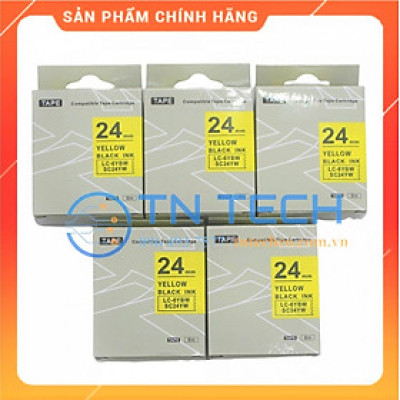 Nhãn in TEPRA - EPSON LC-7YBW (SC36YW) – Chữ đen nền vàng 36MM X 8M  - Dùng cho máy in nhãn TEPRA - EPSON [Hàng nhập khẩu]