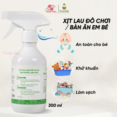 [ Xịt lau bàn ăn đồ chơi organic Fuwa3e 300ml an toàn cho bé ] hương bạc hà