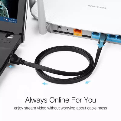 Ugreen UG11263NW106TK 5M màu Đen Cáp mạng LAN CAT 7 ftp dây dẹp - HÀNG CHÍNH HÃNG