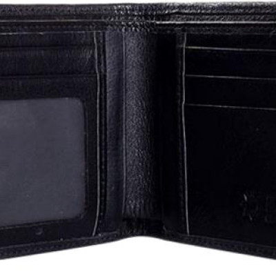Ví Nam Da Cá Sấu Gai Bụng Huy Hoàng HT2201 (12.5 x 10 cm) - Đen