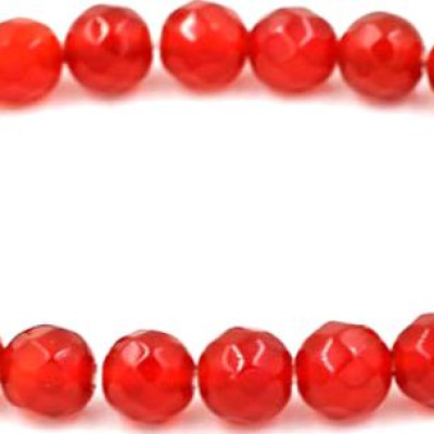 Vòng tay chuỗi hạt thạch anh đỏ cắt giác 6 ly 24 hạt