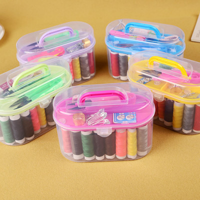 Hộp Kim Chỉ May Vá Quần Áo Xách Tay Mini Đa Năng Món Tiện Lợi Kèm Hộp Cao Cấp