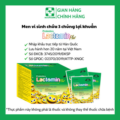 Men Vi Sinh dạng bột thơm ngon LACTOMIN PLUS - Chính Hãng Hàn Quốc - Bổ sung 3 chủng lợi khuẩn bao vi nang