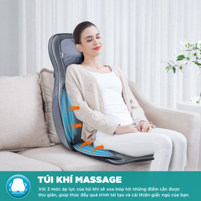 Đệm, Ghế Massage Cao Cấp KingTech KC-700 - Máy Mát Xa Lưng, Cổ Vai Gáy Chế Độ 3D Chuyên Sâu, Kết Hợp Tính Năng Nhiệt, Túi Khí - Hàng Chính Hãng
