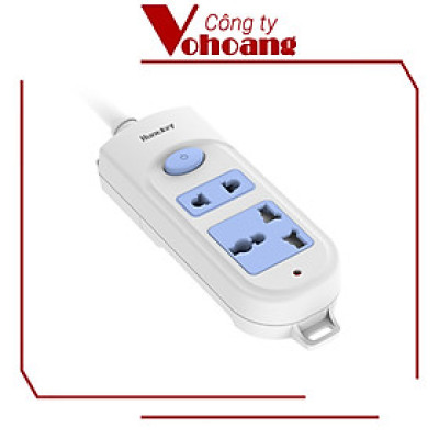 Ổ cắm điện 2 lỗ cắm Huntkey HK-A21 dây dài 3 mét, chịu tải 2500W với 1 lỗ cắm đa năng - Hàng chính hãng