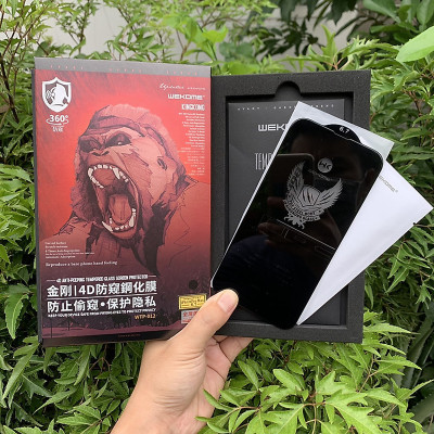Kính Cường Lực Chống Nhìn Trộm KingKong Dành Cho iPhone - Full Hộp - Dán Full Màn - Hàng Chính Hãng