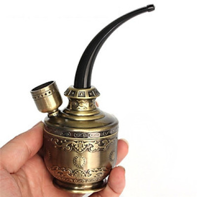 Tẩu thuốc lọc bằng nước nhựa cứng cao cấp màu đồng, lọc khói cực đẹp (MÀU GIAO NGẪU NHIÊN)