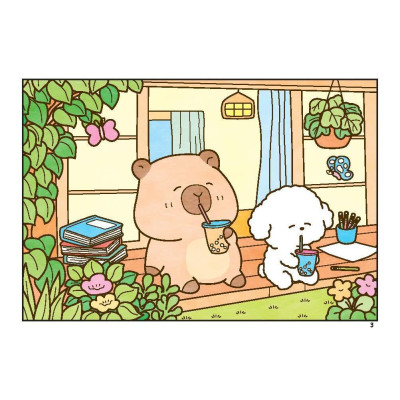 Sách Tô Màu - Nhật Ký Của Capybara - 64 Trang - 31 Chủ Đề - Minh Thắng