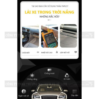 Thảm taplo xe Honda Civic 2016-2021 chống nóng, chất liệu nhung, da có chống trượt